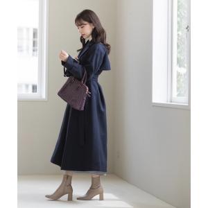 「HALUHIROINE」 チェスターコート FREE ネイビー レディース