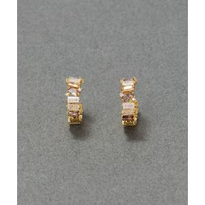 ピアス グレースカラービジューフープピアス レディース