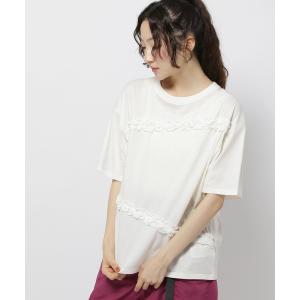 tシャツ レースドッキングTシャツ レディースの商品画像