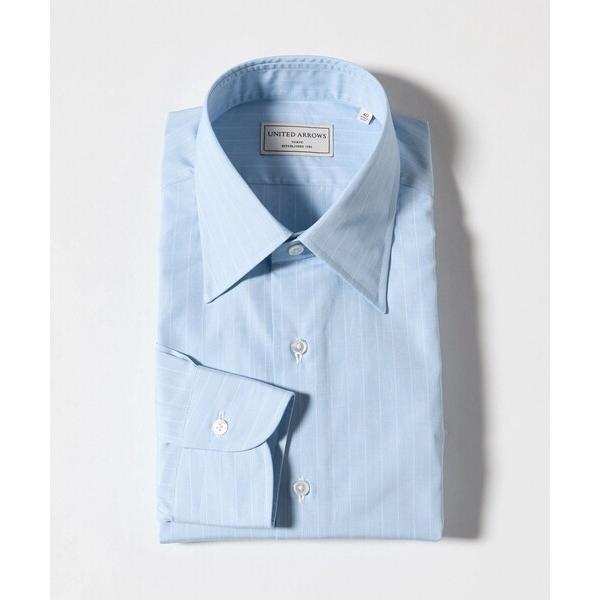 フォーマル シャツ THOMAS MASON/トーマスメイソン エンドオンエンド ストライプ レギュ...