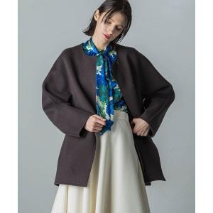 「LAUTREAMONT DE CLASSE」 ノーカラーコート 7号 チャコールグレー レディース