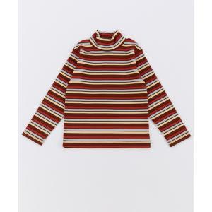 ニット セーター タートルネックボーダーリブTシャツ キッズ 子供服 男の子 女の子