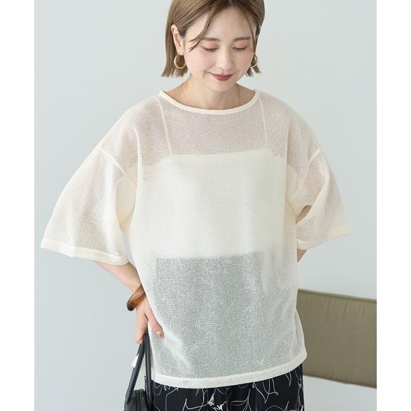 tシャツ SET メッシュプルオーバー+キャミソール レディース