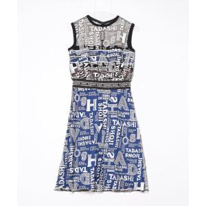 「Tadashi Shoji  」 ノースリーブワンピース - ブルー レディース