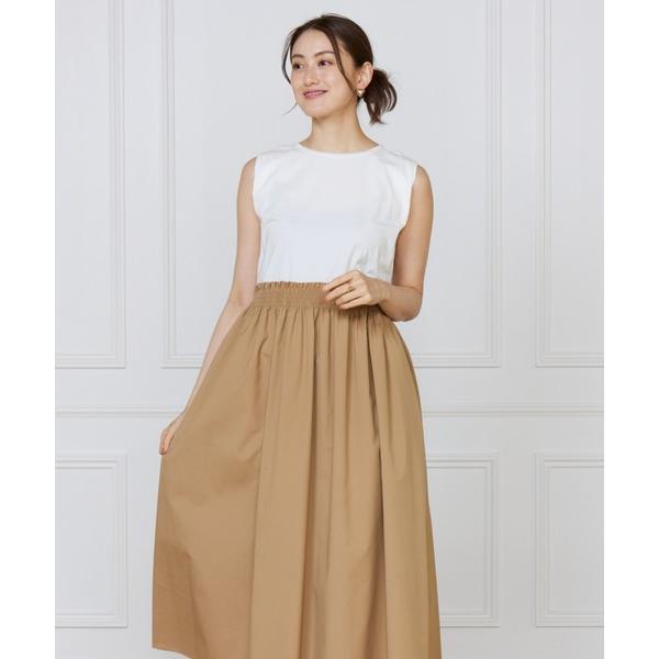 ワンピース 「UVカット」「接触冷感」ORGANIC FIELDプレーティング コンビワンピース