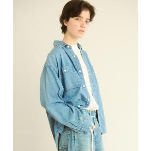 ブラウス シャツ デニムオーバーシャツ レディース