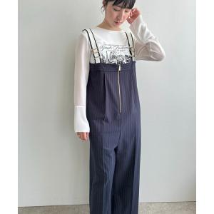 サロペット オーバーオール ジップアップサロペット レディース