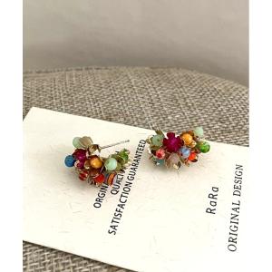 ピアス ビーズクラスターフラワーブーケピアス レディースの買取情報