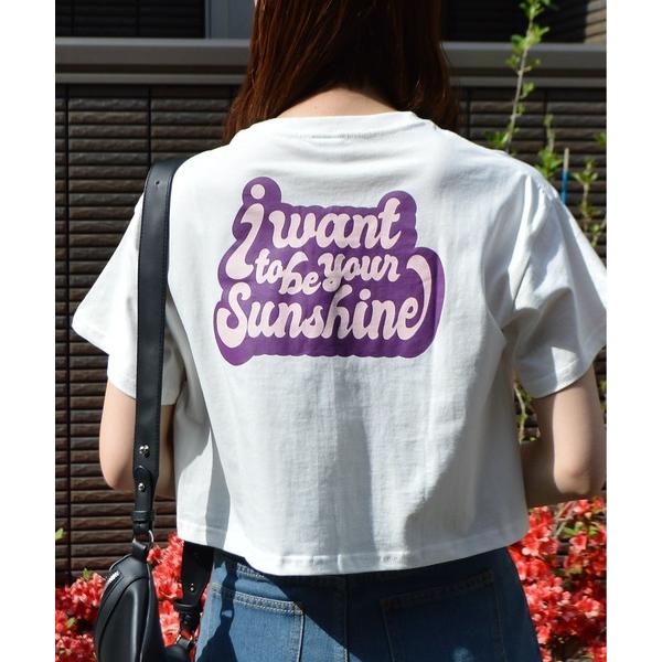 tシャツ 「spiritoso」ポップカラーショート丈Tシャツ レディース