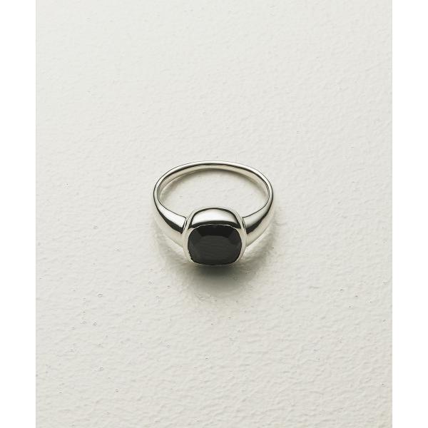 指輪 リング Black Spinel Square Ring レディース メンズ