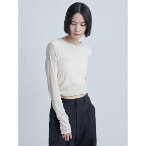 tシャツ フロッキーチュールねじりTシャツ レディース