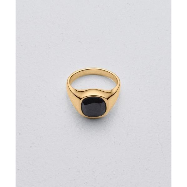 指輪 リング Black Spinel Signet Ring レディース メンズ