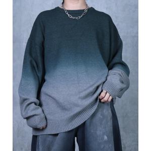 セーター ニット AW ニュアンス グラデーション ニット プルオーバー メンズ レディース ユニセックス 「Confirm」 メンズ レディース