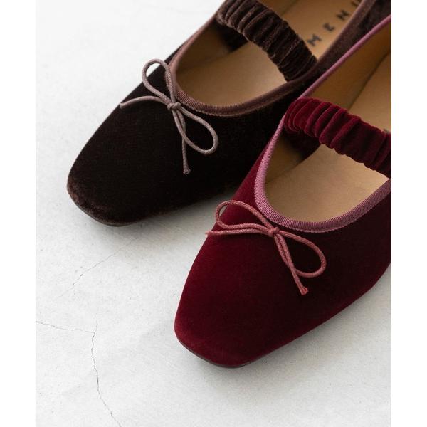 バレエシューズ パンプス ギャザーストラップ バレエシューズ