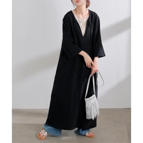 ワンピース 綿100%カフタンワンピース