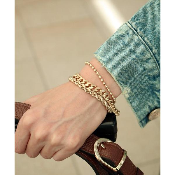 ブレスレット 「Sea’ds mara」Layer chain triple bracelet レデ...