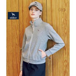 ブルゾン アウター 「ADABAT NAVY」ライトスムースジップブルゾン レディース