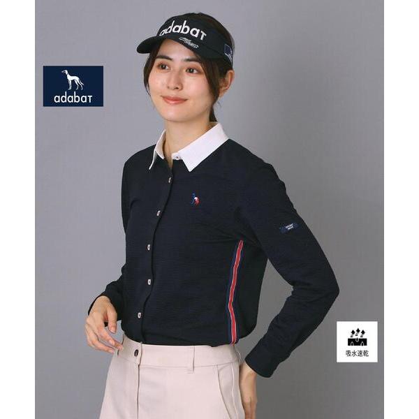 ブラウス シャツ 「吸水速乾」サッカー長袖シャツ レディース