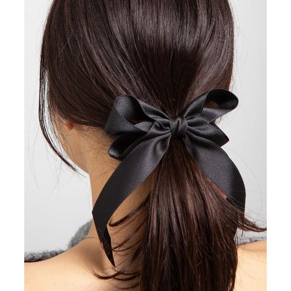 ヘアクリップ レイヤード ロング リボン ヘアフック