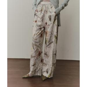 パンツ オリジナルvintageフラワープリントストレートパンツ レディース