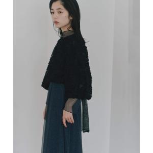 カーディガン デザインリボンボレロ レディース