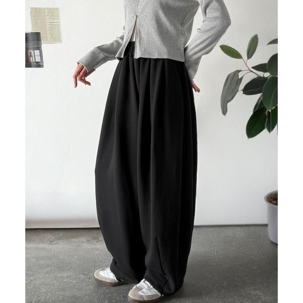 パンツ シンプルコーデに動きをプラス♪ダンボールイージーカーブパンツ レディース