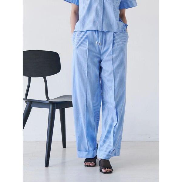 ワイドパンツ パンツ パジャマデザインパンツ レディース