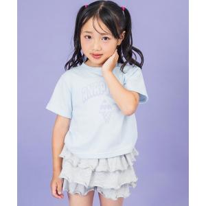 ファミリア 長袖Tシャツ トップス ハイネック 花柄 日本製 キッズ