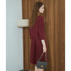 ワンピース Linonシャンブレー_バックシャンプリーツドッキングワンピース