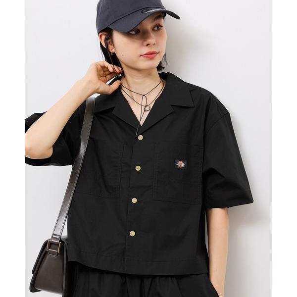 ブラウス シャツ 「Dickies」コットンダンプクロップドシャツ レディース