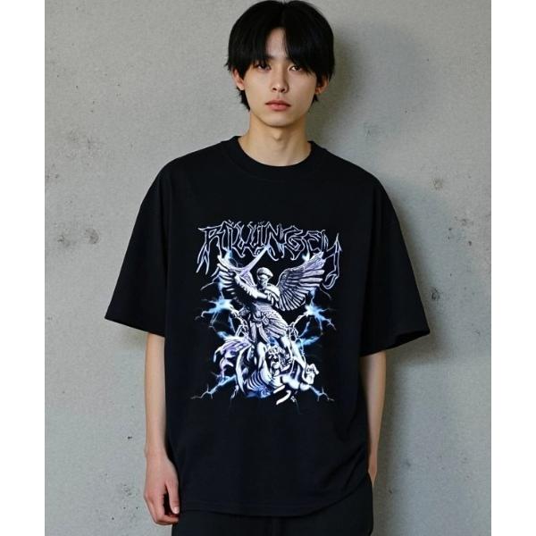 tシャツ A'GEM/9 × .kom 「ARULE/アルール」 グラフィックオーバーサイズTシャツ...