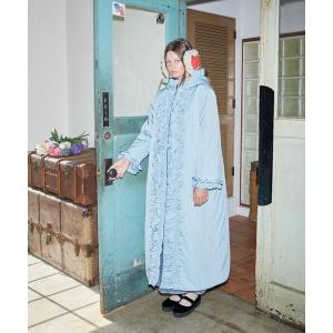 コート アウター フリルロングコート レディース