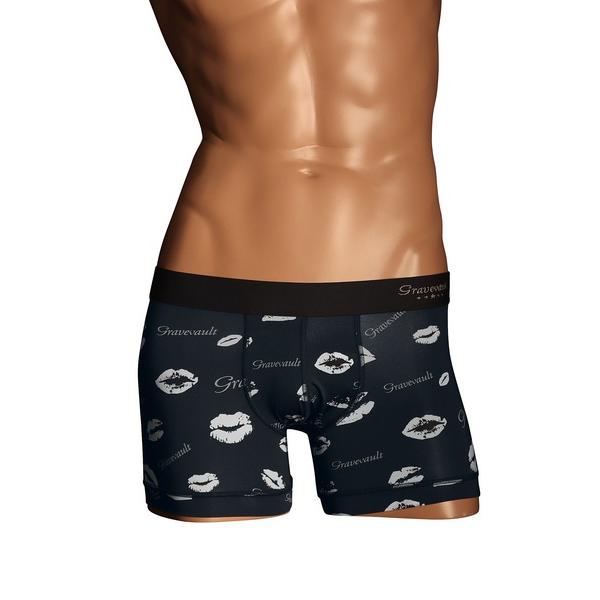 ボクサーパンツ Gravevault グレイブボールト Kiss メンズ ショート ボクサーパンツ