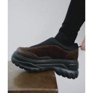 スニーカー 「yomoセレクト」スウェード調ボリュームスリッポン レディース