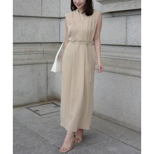 ワンピース トリアセテートスキッパーネックワンピース