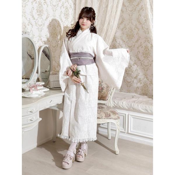 浴衣 お嬢さん総レースレースフリルセパレート浴衣 レディース