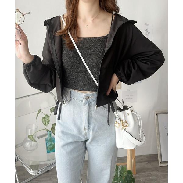 ブルゾン アウター いつものコーデにさっと重ねて気温差にちょうどいい　ショート丈ドロストブルゾン レ...