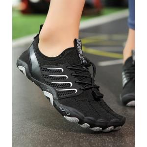 シューズ 「排水/速乾/軽量/水陸両用/男女兼用」スニーカー風ライン柄マリンシューズ メンズ レディース メンズ