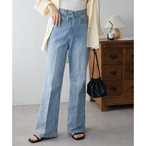 ジーンズ デニム デニムパンツ 「新色追加!」USコットンデニムセミフレアパンツ レディース