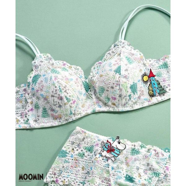 ブラジャー 「ムーミンコラボ」MOOMIN × une nana cool 364 レース ノンワイ...