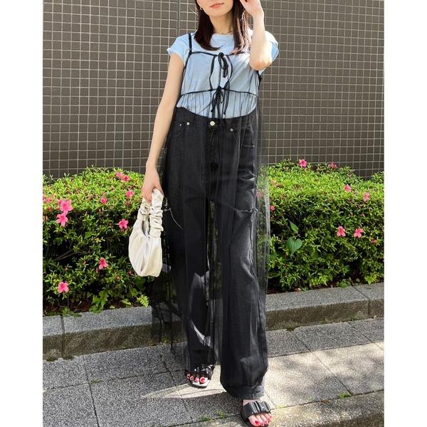 ワンピース 「＆soiree」チュールキャミワンピース