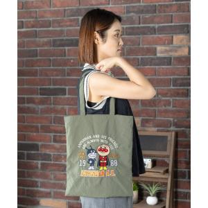 トートバッグ アンパンマンばいきんまんナイロン刺繍トートバッグ レディース