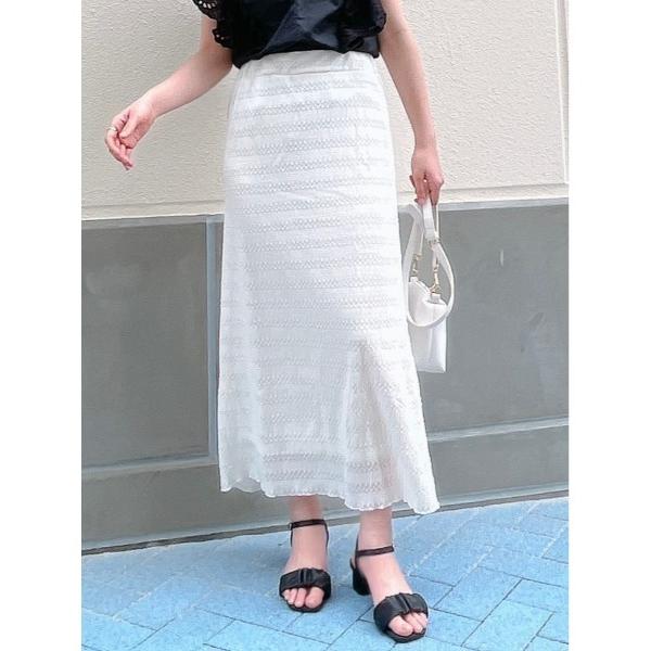 スカート 「＆soiree」シャーリングロングスカート