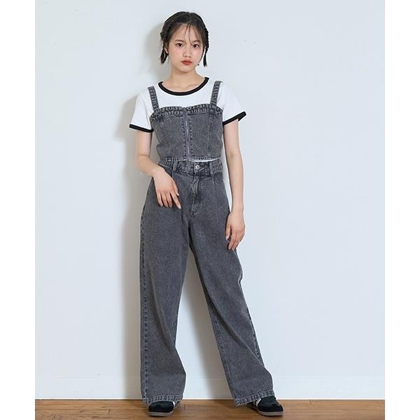 セットアップ 「綿100％」デニムパンツセットアップ キッズ 子供服 女の子