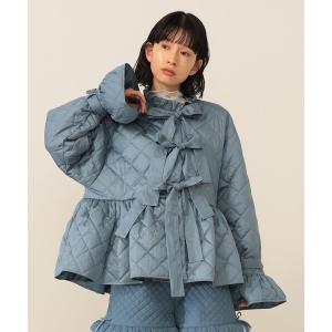 ブルゾン アウター リボン キルティング ブルゾン レディース