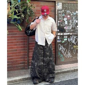 ジーンズ AW グランジ ペイント フェード加工 デニムパンツ メンズ