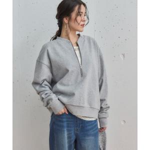 tシャツ USコットンハーフZIPプルオーバー レディース