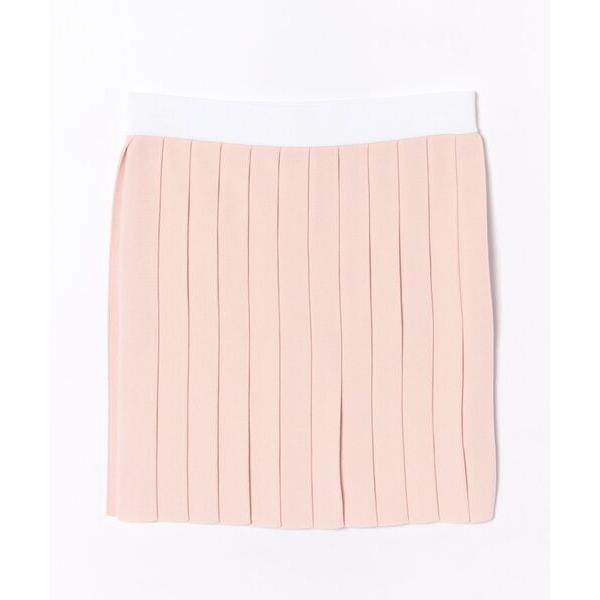 スカート プリーツ ストレッチニット スカート
