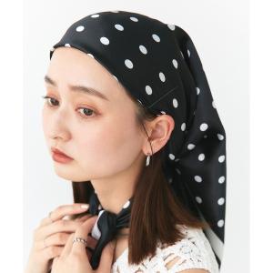 スカーフ バンダナ 大判 ドットスカーフ レディースの商品画像