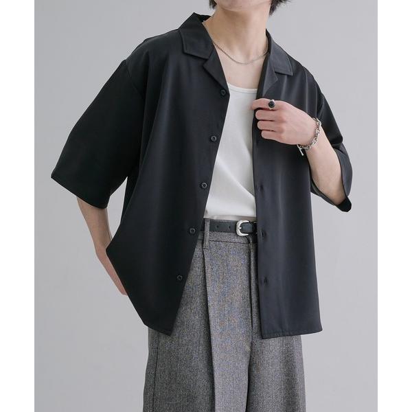 シャツ トロミオープンカラールーズ半袖シャツ メンズ レディース